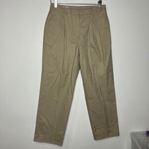 Vintage 346 brooks brothers khaki pants front pleat business casual womens sz 8